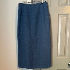 Vintage Chadwick’s Classics Blue Wool Pencil Skirt